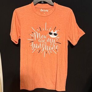 Cat lady Orange Graphic T-Shirt